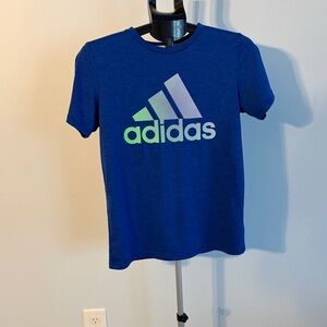adidas Royal Blue Tee with Green & Light Blue Logo